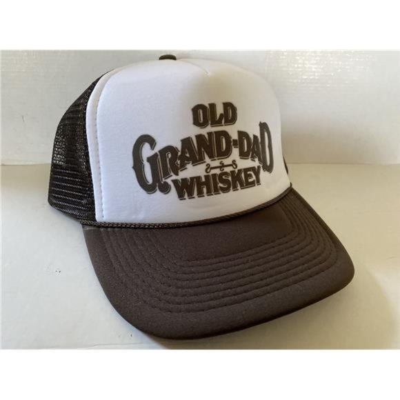 Accessories - Retro Vintage Style Old Grand-dad Hat Whiskey Bourbon Party Trucker Cap Brown 70